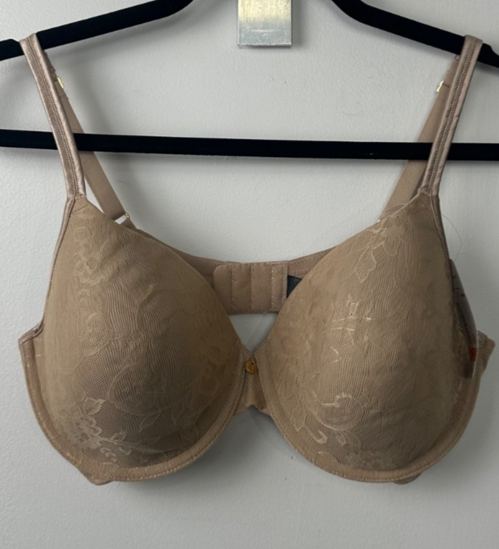 NEW NATORI Sz 34DD Bra Beige 136066 Beige Floral Underwire Calais Sweetheart A3